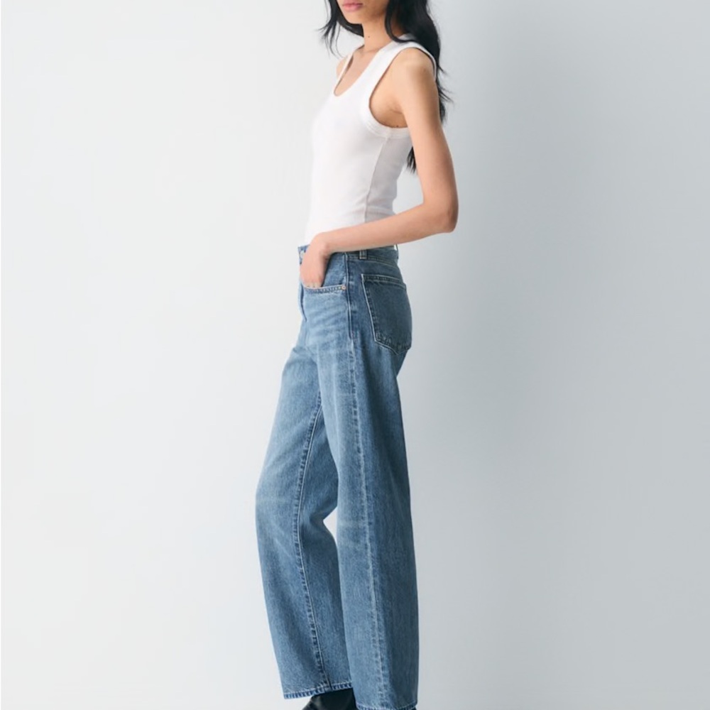 Denim Forum Light Blue Wide Leg Jeans